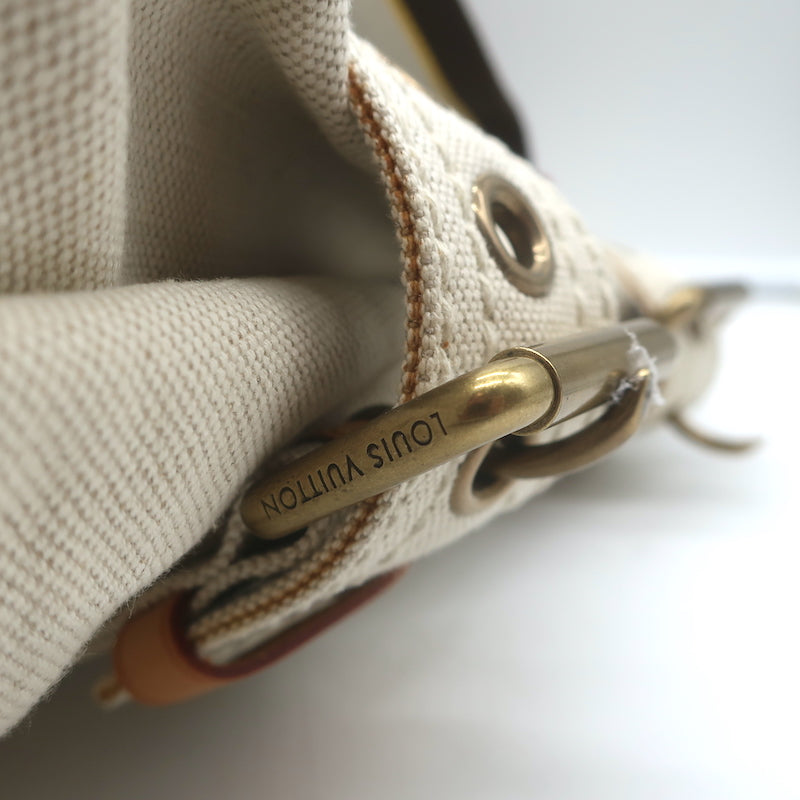 Louis Vuitton Globe MM Shopper Tote Ecru Canvas Shoulder Bag
