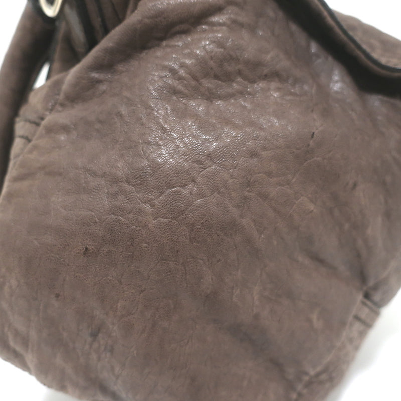 Givenchy Medium Pandora Bag Brown Crocodile-Embossed Nubuck Leather Crossbody