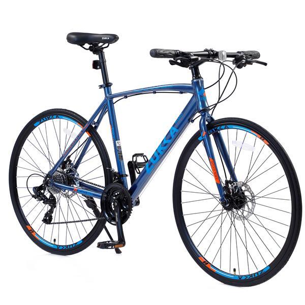 24 Speed Hybrid Road Bike 700C with Disc Brakes, City Bicycle for Men and Women