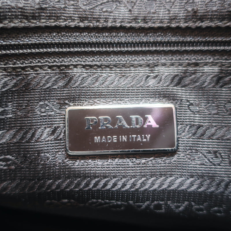 Prada Vela Hunting Bag Dark Brown Tessuto Nylon Small Crossbody